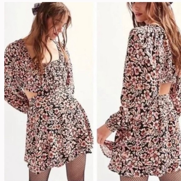 Free People Dresses & Skirts - Free People Jael floral cutout mini dress, size XS